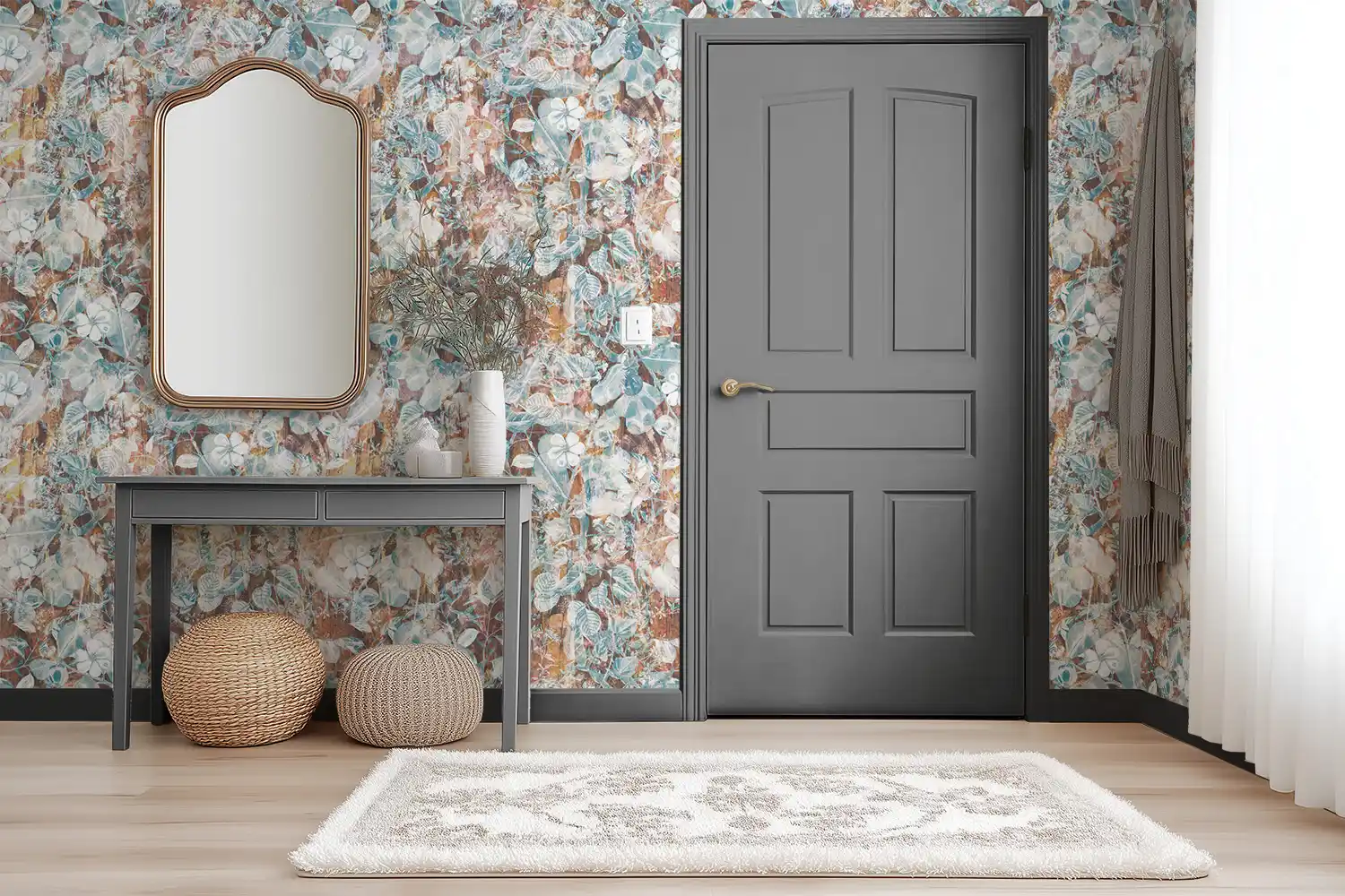 Abstract Floral Wall